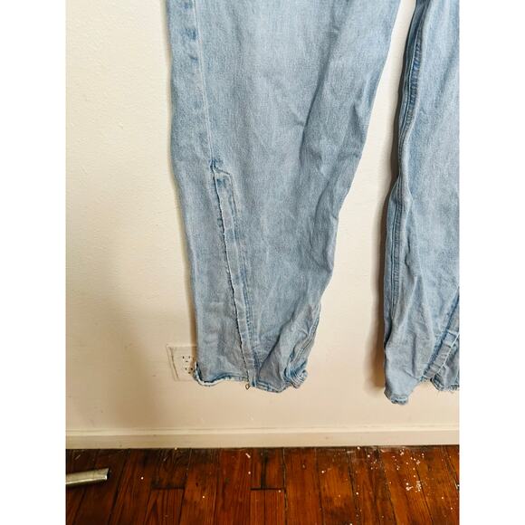 HUDSON Women's Blue Cotton Blend James High-Rise Wide Leg Jeans Size 28 - Picture 7 of 16